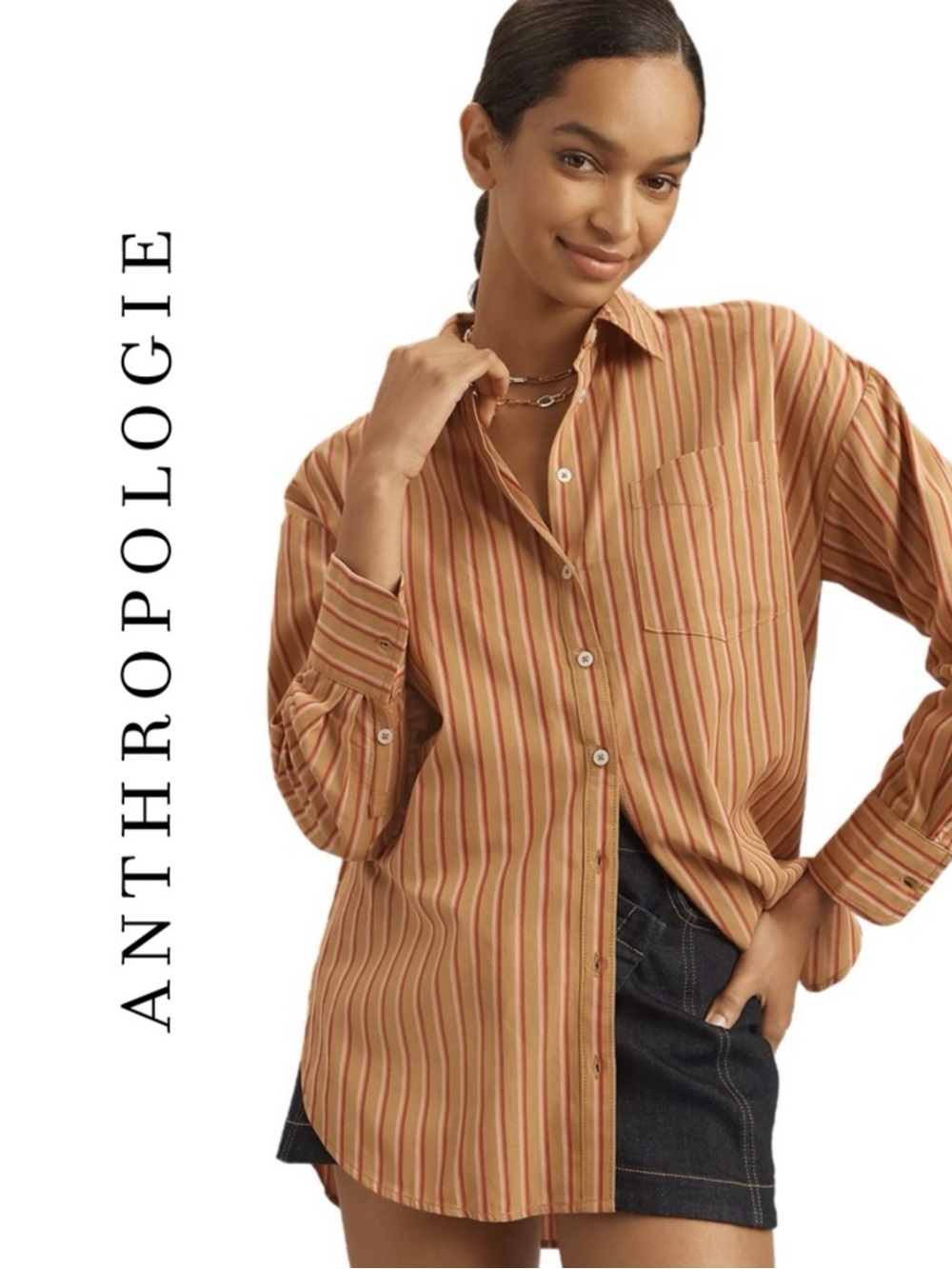 Anthropologie Bennet Buttondown Shirt by Maeve